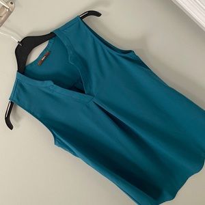 Teal tunic blouse, small